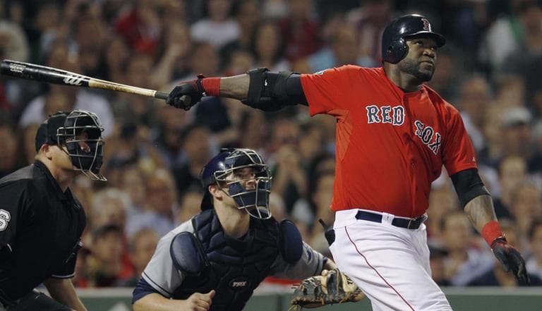 Boston Red Sox designated hitter David Ortiz (34) in a baseball game at Fenway Park in Boston (AP)