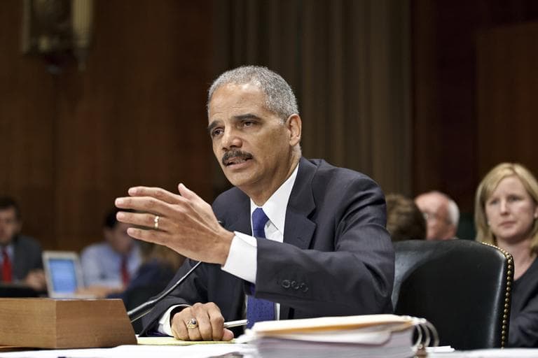 Attorney General Eric Holder appears before the Senate Judiciary Committee on Capitol Hill in Washington, Tuesday, June 12, 2012. Holder is facing a contempt of Congress vote next week by the House Oversight Committee where he is accused of misleading the panel's investigation of the controversial “Operation Fast and Furious” gunrunning program. (AP)