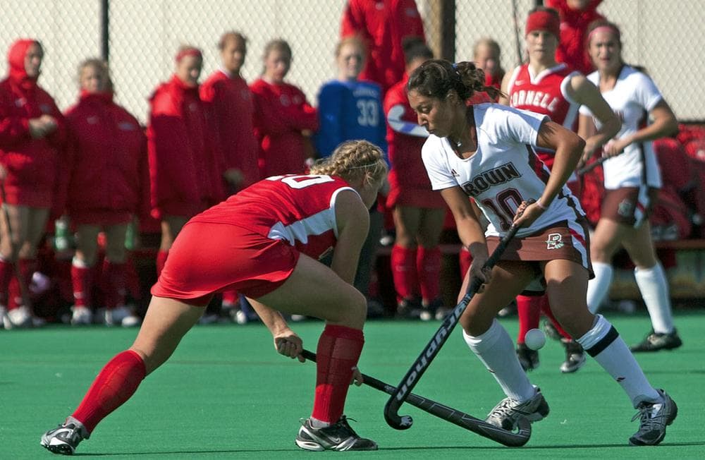 Field hockey is one of the women's sports at Brown University. In 1992, the school's female athletes sued for better Title IX compliance. (Mike Cohea/Brown University)