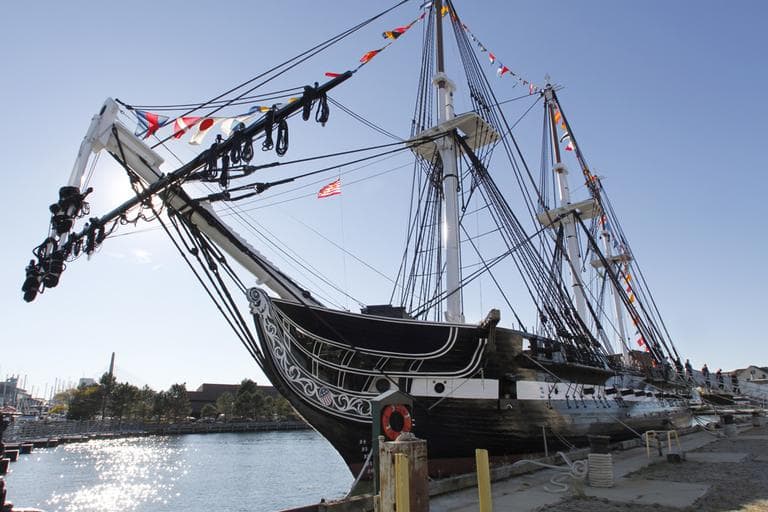 The USS Constitution sits moored at the Charlestown Navy Yard, in Charlestown, in 2010. (AP)