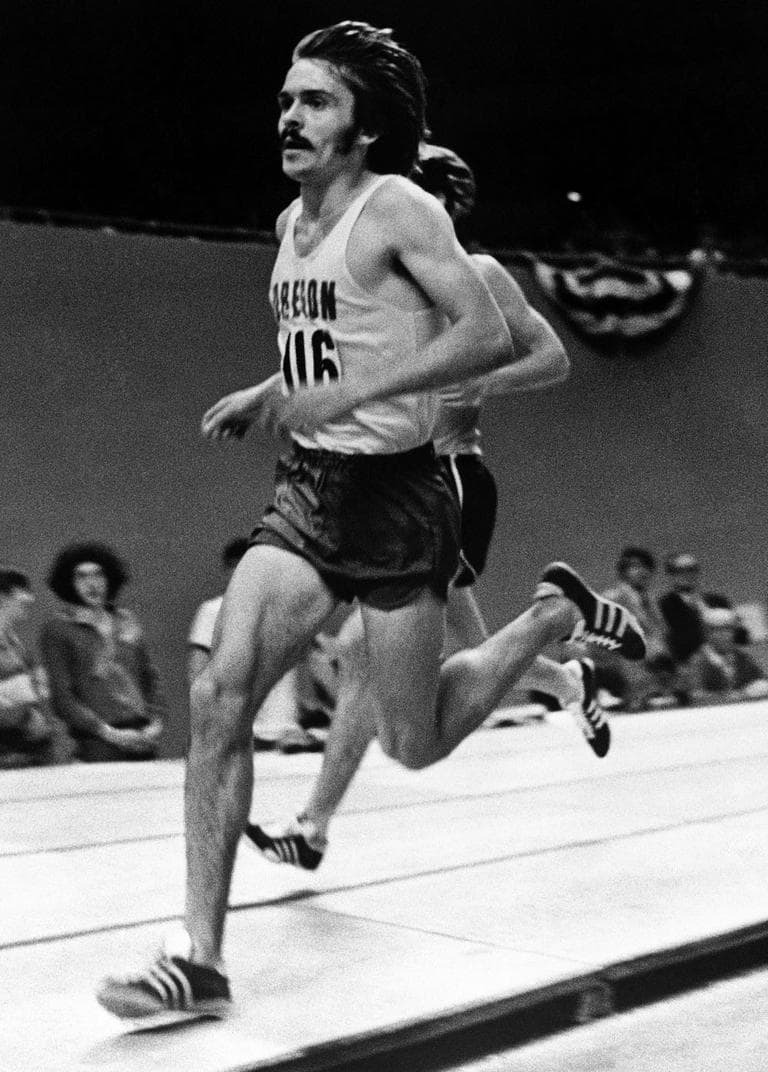 Steve Prefontaine in Portland, Ore., Jan. 29, 1973, at the Oregon Invitational Indoor Track and Field Meet. (AP)