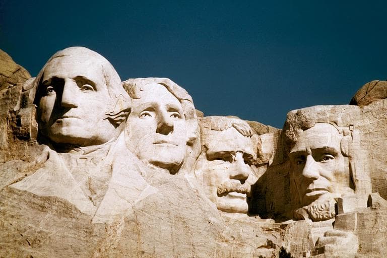 Mount Rushmore, from left: George Washington, Thomas Jefferson, Teddy Roosevelt and Abraham Lincoln  (AP)