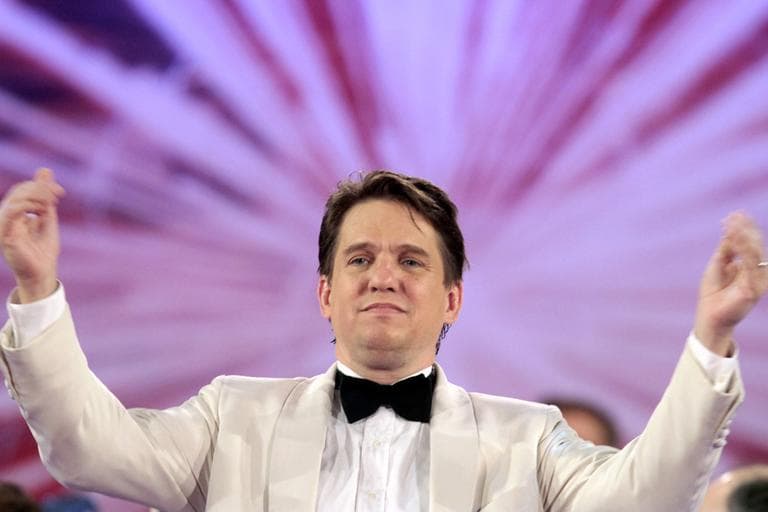 Keith Lockhart conducts during the Boston Pops Fourth of July concert rehearsal in 2011. (AP)