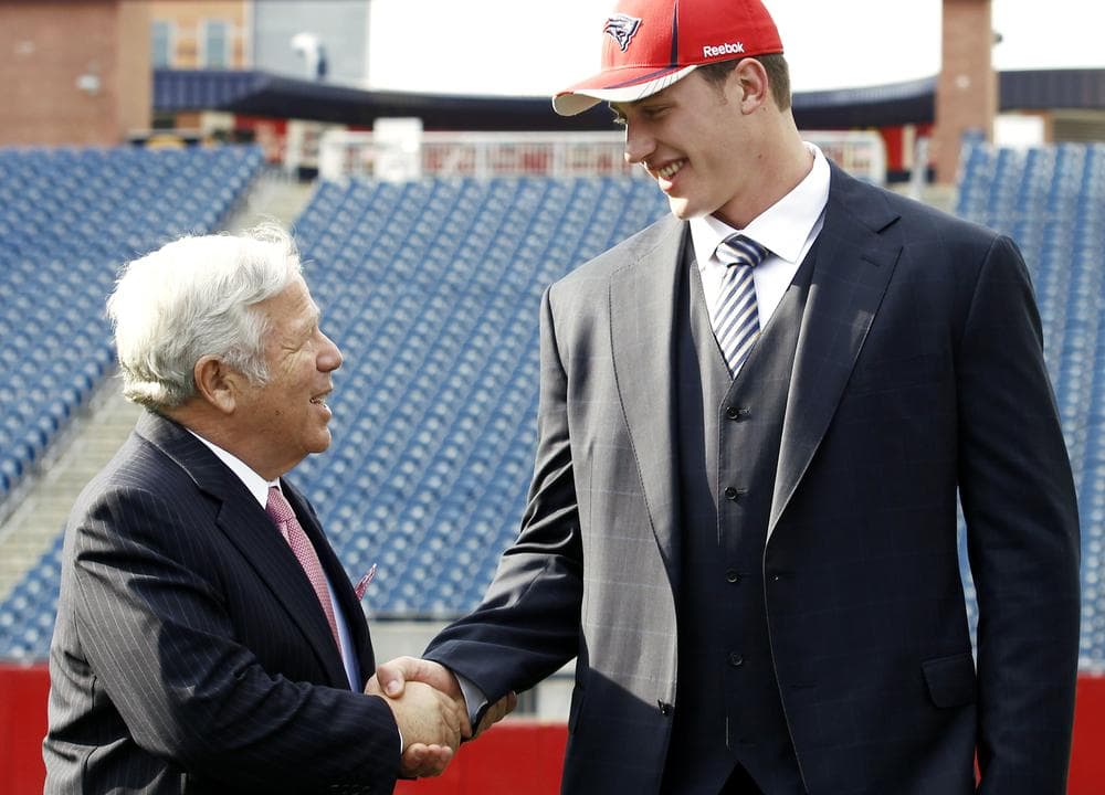 Nate Solder was already a big guy when Patriots' owner Bob Kraft welcomed him to Gillette Stadium last April.  To pack on a few extra pounds this off-season, Solder turned to a personal chef. (AP)