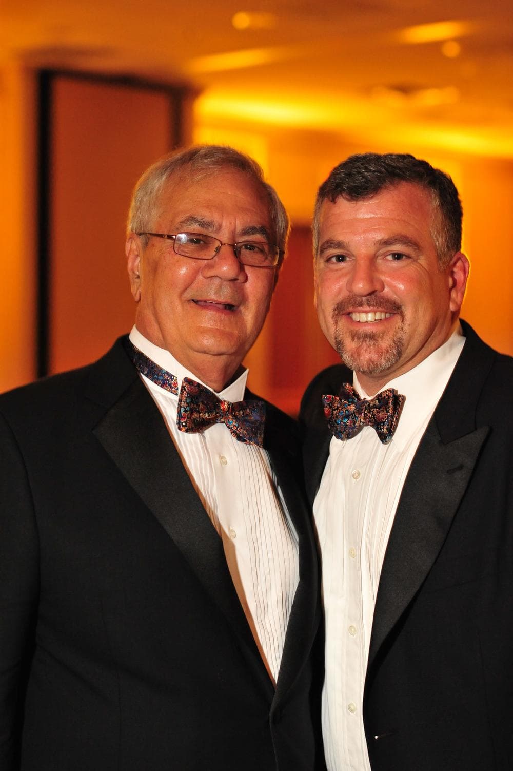 Rep. Barney Frank, left, married his longtime partner Jim Ready in Newton Saturday night. (AP)