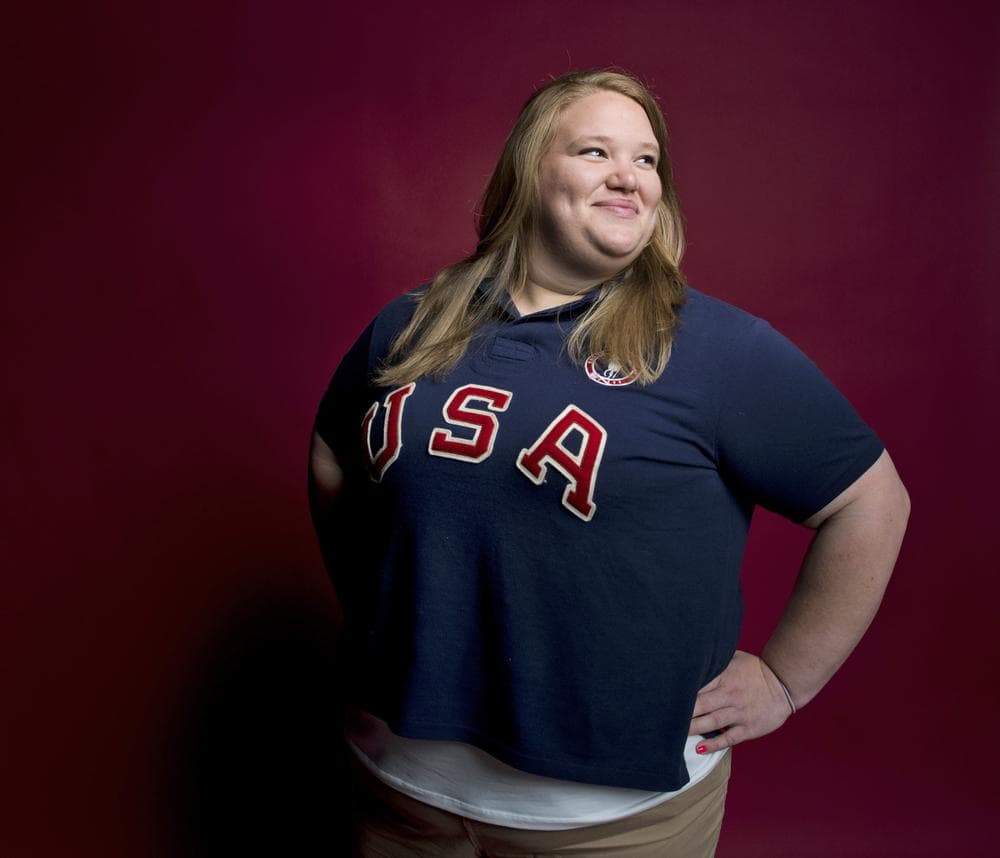 Weightlifter Holley Mangold poses for a portrait at the Team USA Media Summit in Dallas. (AP)