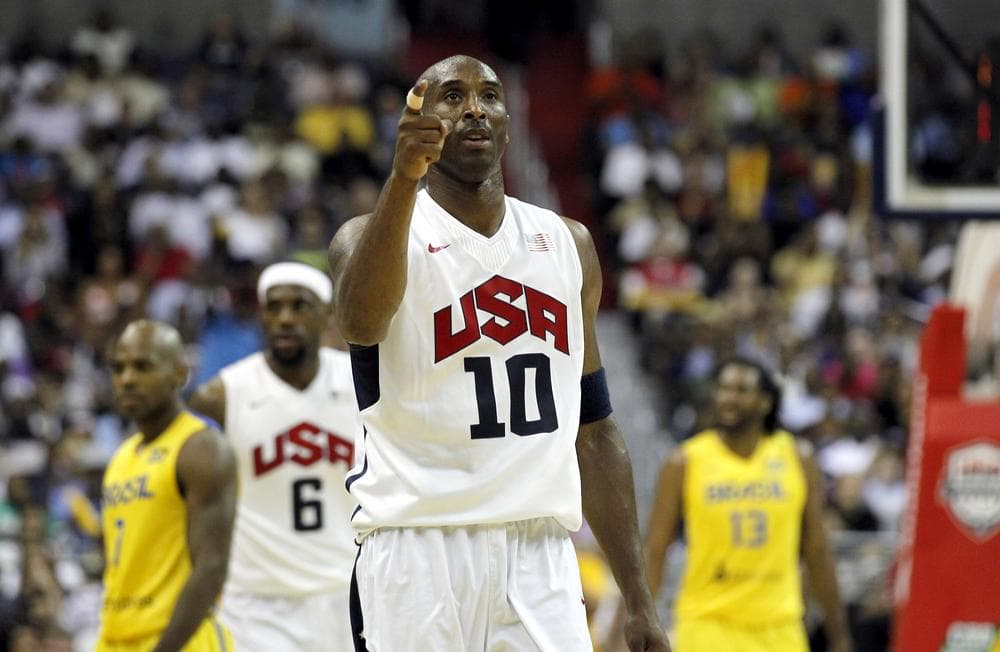 Kobe Bryant thinks the current Olympic team would get the best of the Dream Team. Almost everyone, including most Dream Team members, disagree. (AP)