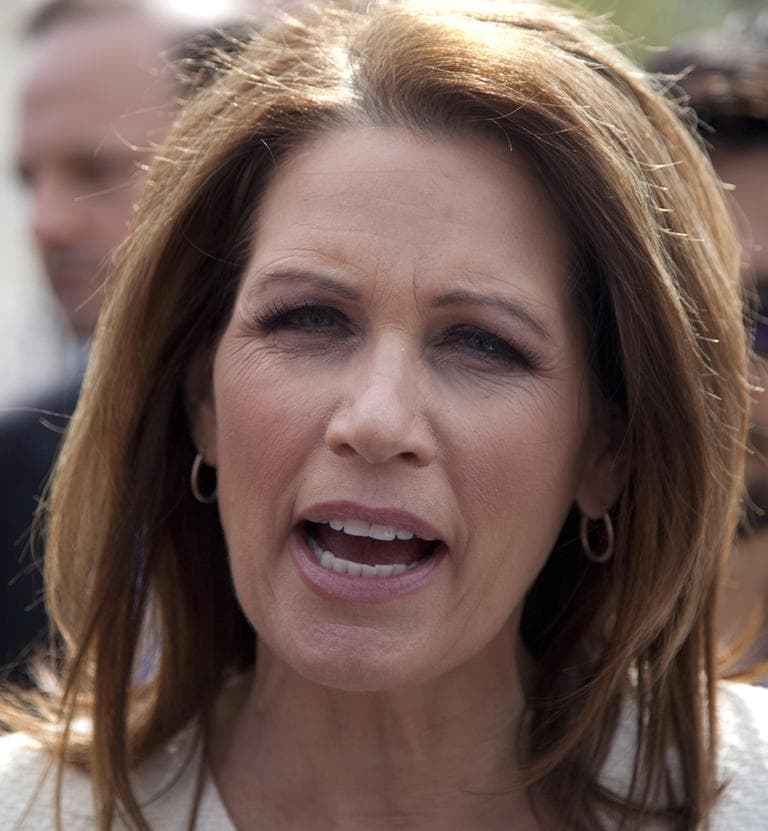 Rep. Michele Bachmann, R-Minn., is creating a debate in her party over claims about an aide to Secretary of State Hillary Clinton. (AP/Carolyn Kaster)
