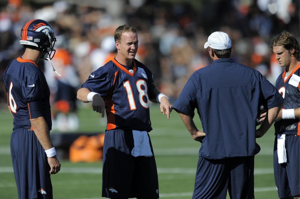 Peyton Manning is a Denver Bronco now, and fans are showing up in record numbers to see him practice at training camp. Would our Charlie Pierce be one of them? (AP)