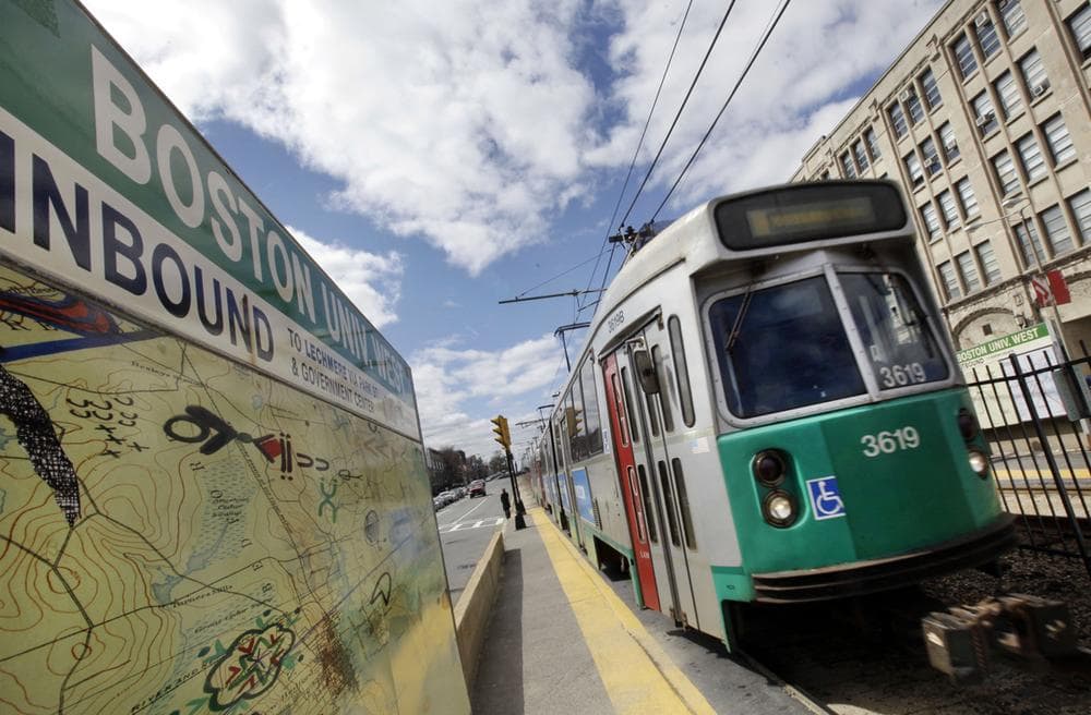 Next stop, SpaghettiO’s station? The cash-strapped MBTA is considering selling naming rights for 11 stations. (AP Photo)
