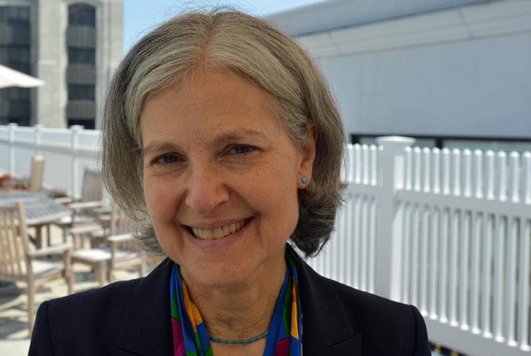 Green Party Presidential candidate Jill Stein at WBUR. (Alex Kingsbury/WBUR)