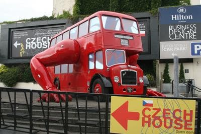 A Czech artist came up with the &quot;Push-up Bus&quot; displayed in London during the Olympics. (Ashley Lisenby/Only A Game)