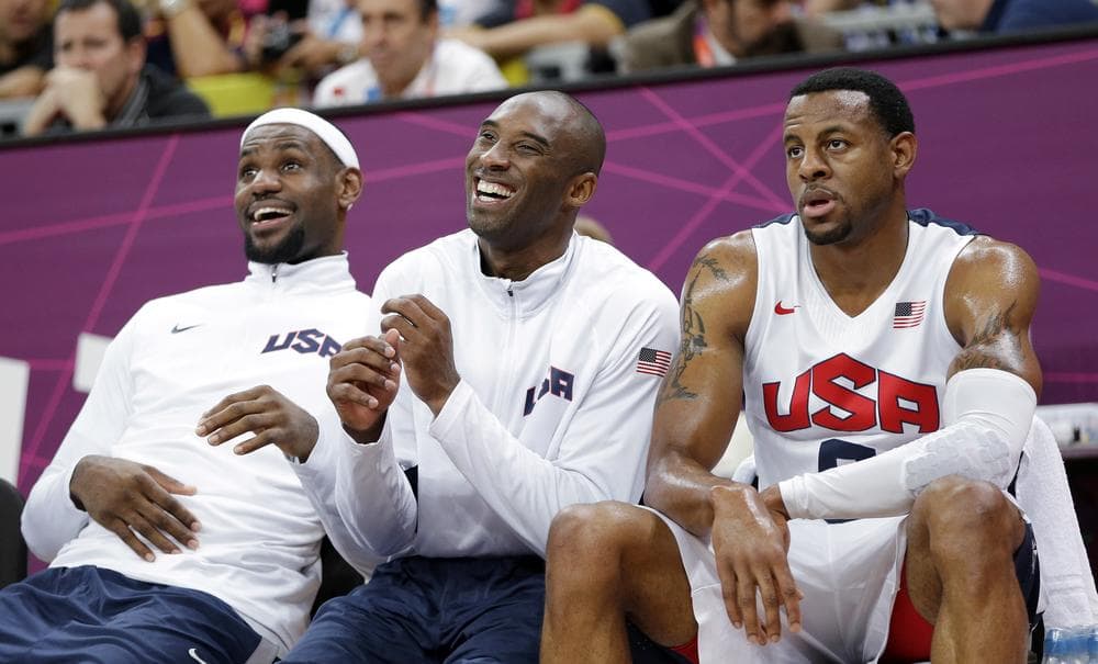 NBA commissioner David Stern and league owners want to make it so that players like LeBron James, left, Kobe Bryant and Andre Iguodala won't participate in Olympic play. (AP)