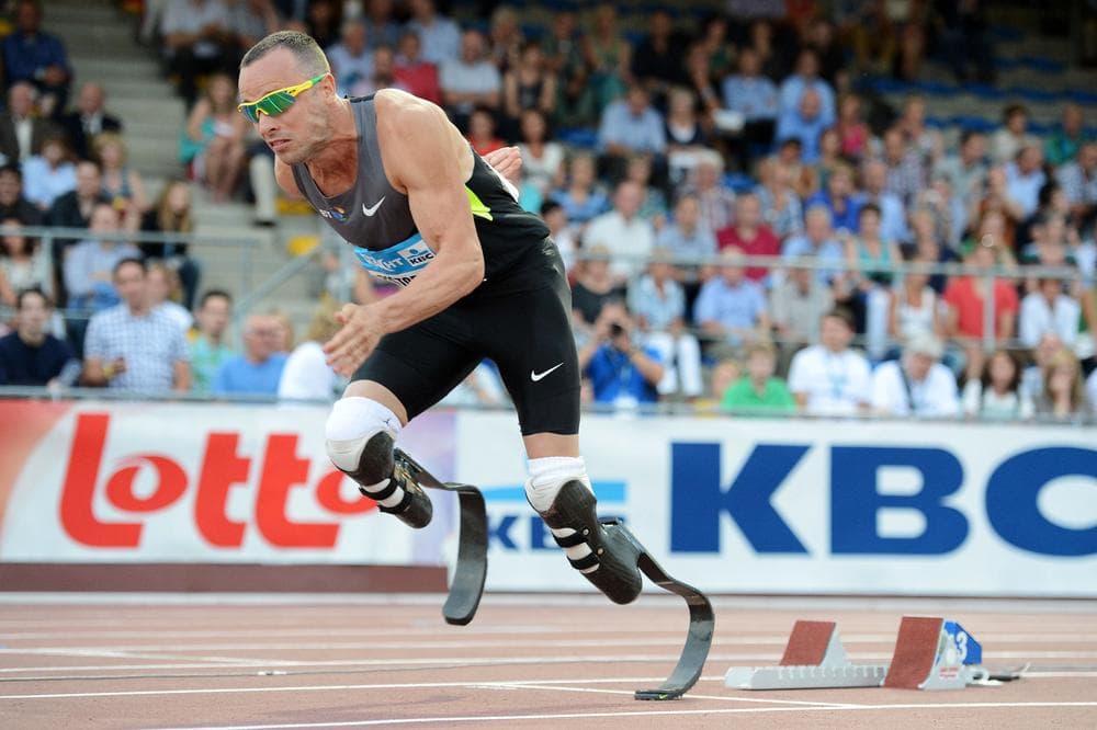 South African Olympian Oscar Pistorius is trying to become the first double amputee to medal as an Olympic runner. (AP)