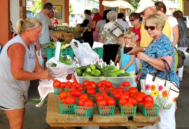 Farmers' markets, like this one in East Troy, Wis., are overflowing with fresh produce these days. (AP)