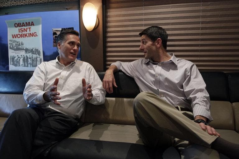 Mitt Romney, left, and his vice presidential pick, Rep. Paul Ryan (AP)