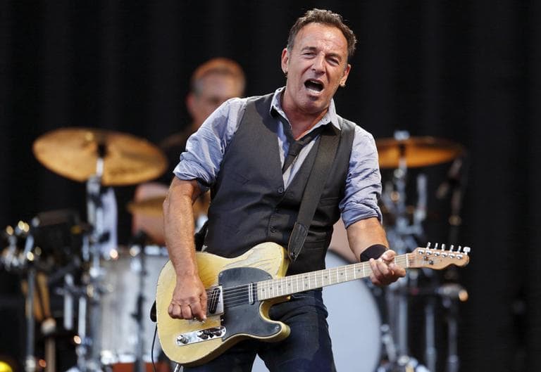 Bruce Springsteen at Fenway Park Tuesday. (AP)