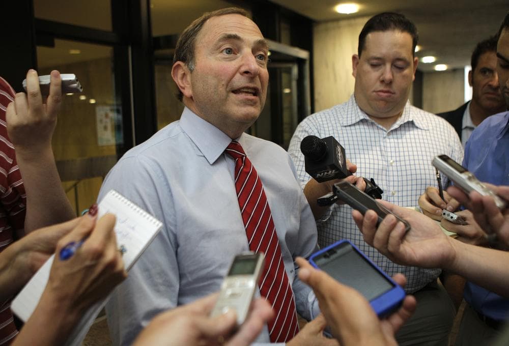 NHL Commissioner Gary Bettman has the league on the verge of its second work stoppage in a decade. (AP)