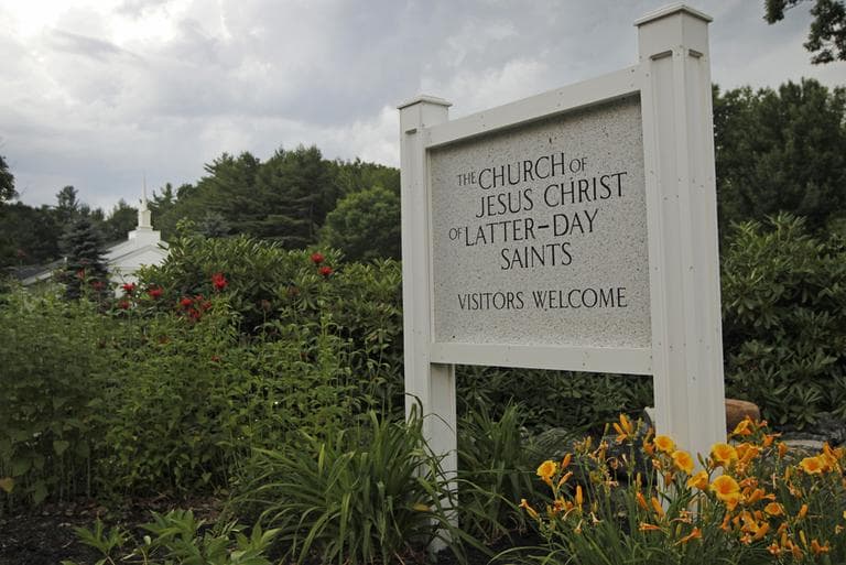 A photo made July 1, 2012, shows the Church of Jesus Christ of Latter-Day Saints in Wolfeboro, N.H., where Republican presidential candidate Mitt Romney attended Sunday services. Romney, the first Mormon to clinch the presidential nomination of a major party, attended services Sunday with his wife, Ann, five sons, five daughters-in-law and eighteen grandchildren. (AP)