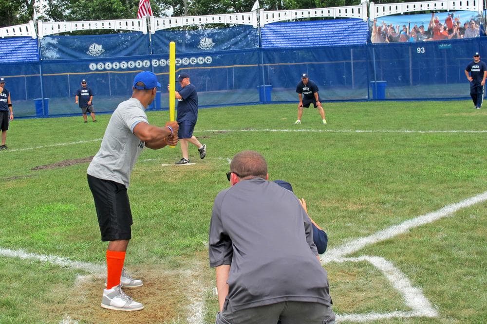 Little Yankee Stadium made its debut on August 11 at the SLAMDiabetes Wiffle Ball tournament in North Providence, R.I. (Doug Tribou/Only A Game)