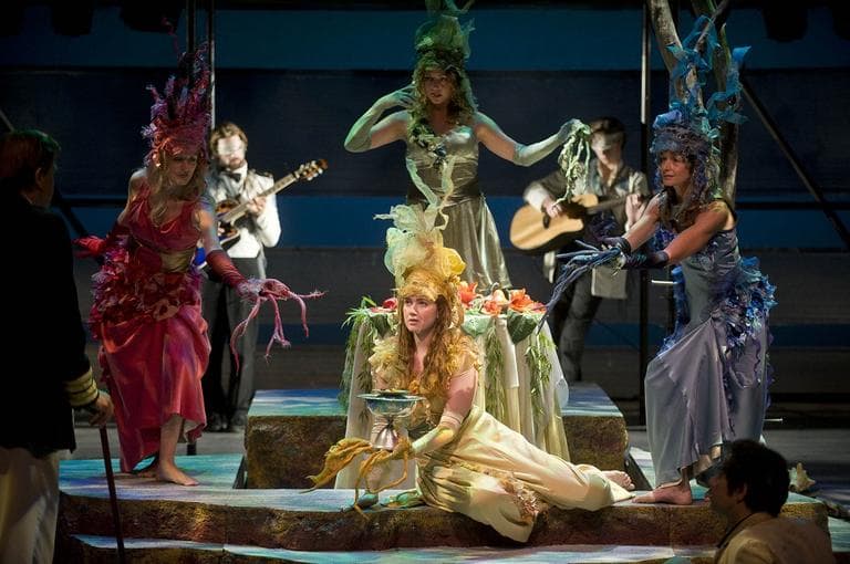 Spirits, from left: Stephanie Hedges, Casey McShain, Jennifer Young, Monica Giordano in Shakespeare & Company's production of "The Tempest" (Courtesy Kevin Sprague/Shakespeare & Company)