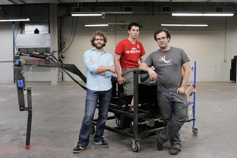 From left to right, Dan Cody, James Whong, Gui Cavalcanti, founders of Project Hexapod