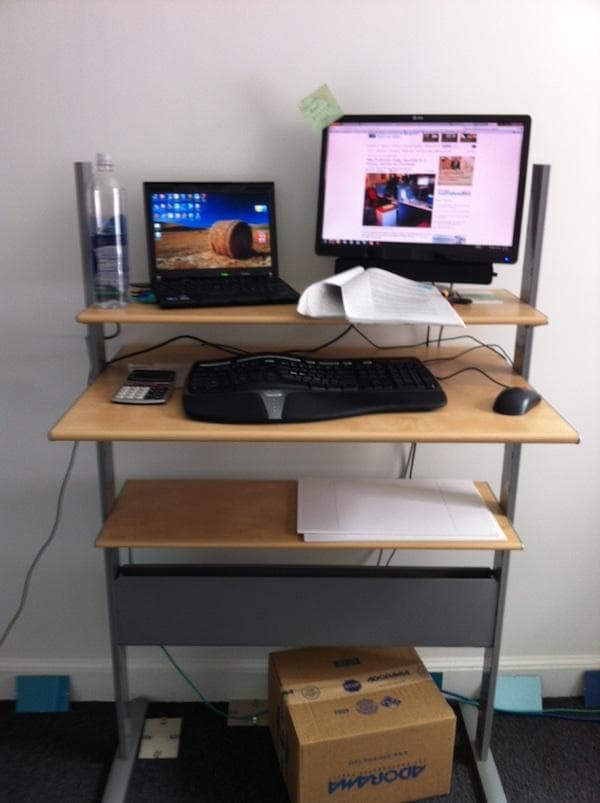 A modified Ikea desk