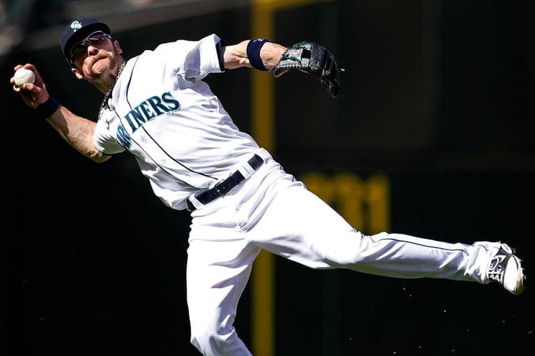 Seattle Mariners shortstop Brendan Ryan throws to first on a ground ball from Boston Red Sox&#039;s Ryan Lavarnway in the seventh inning Monday in Seattle. Lavarnway was out on the play. (AP)