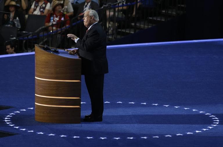 Boston Mayor Tom Menino speaks to delegates at the Democratic National Convention in Charlotte Wednesday. (AP)