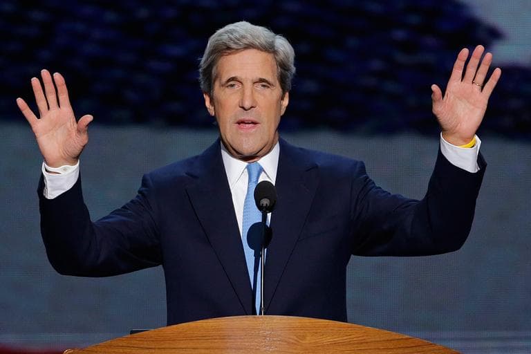 Sen. John Kerry addresses the Democratic National Convention Thursday night. (AP)