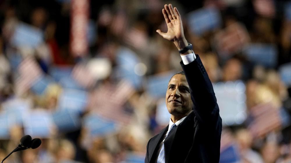 President Barack Obama addresses the Democratic National Convention in Charlotte, N.C., on Thursday, Sept. 6, 2012. (AP Photo)