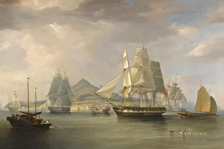 William John Huggins - The opium ships at Lintin, China.