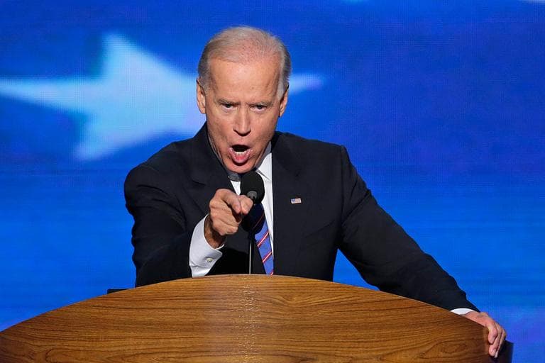 Vice President Joe Biden addresses the Democratic National Convention in Charlotte, N.C., on Sept. 6. (AP)