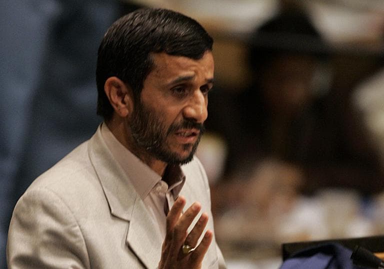 President of Iran Mahmoud Ahmadinejad addresses the 61st session of the U.N. General Assembly at the United Nations headquarters, Tuesday, Sept. 19, 2006.(AP)