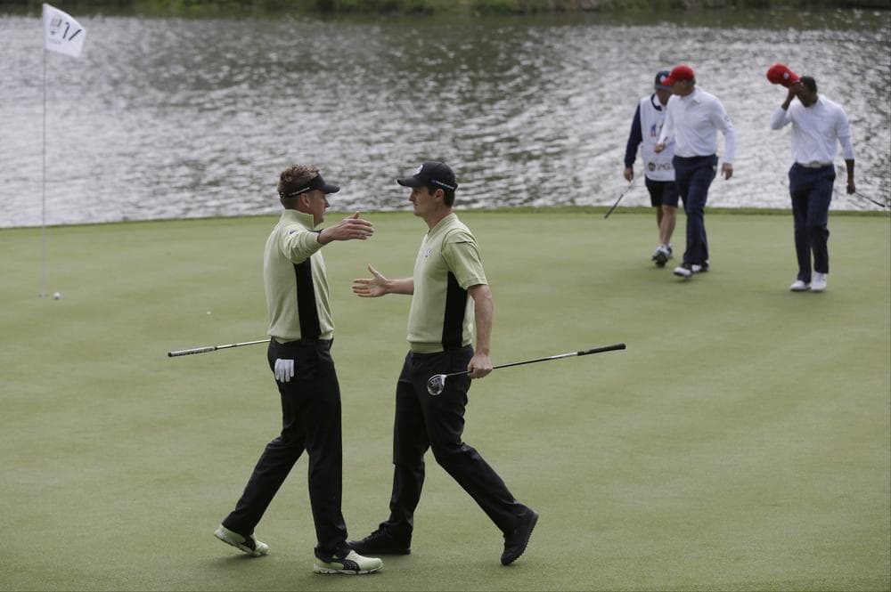 Pairs from the European and American teams competed in foursome play at the Ryder Cup golf tournament in Medinah, Ill. (AP)