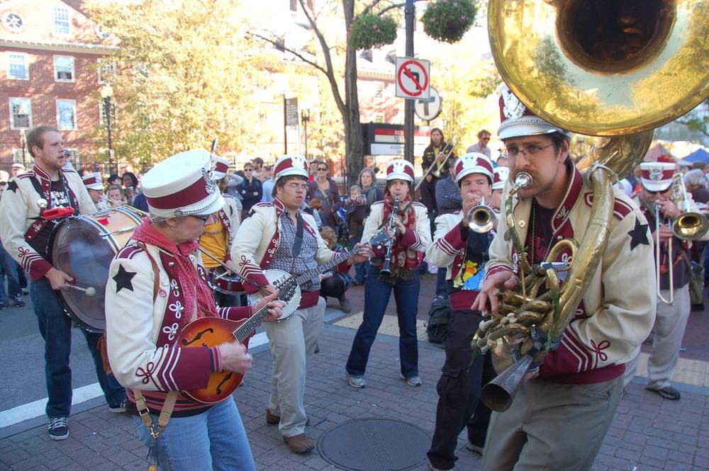 A band plays in Harvard Square during the fifth annual HONK! Festival on October 10, 2010. (Flickr/Chris Devers)