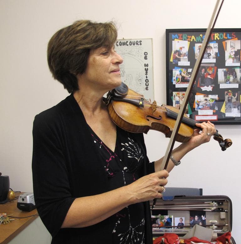 Miriam Fried, a violinist and teacher at the New England Conservatory (Andrea Shea/WBUR)