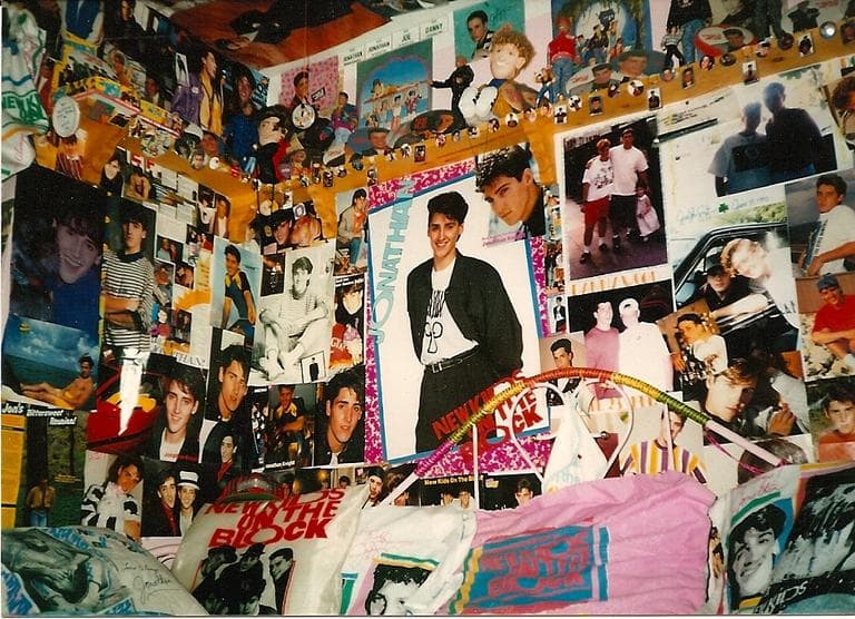 A bedroom-wall tribute to NKOTB. (Courtesy Katie White)