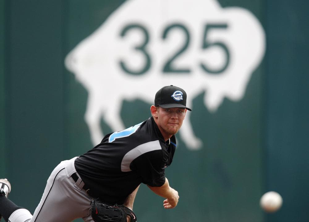 Before being called up to the Nationals, Stephen Strasburg pitched against the Buffalo Bisons in an AAA International league baseball game in Buffalo, N.Y. (AP/ David Duprey)