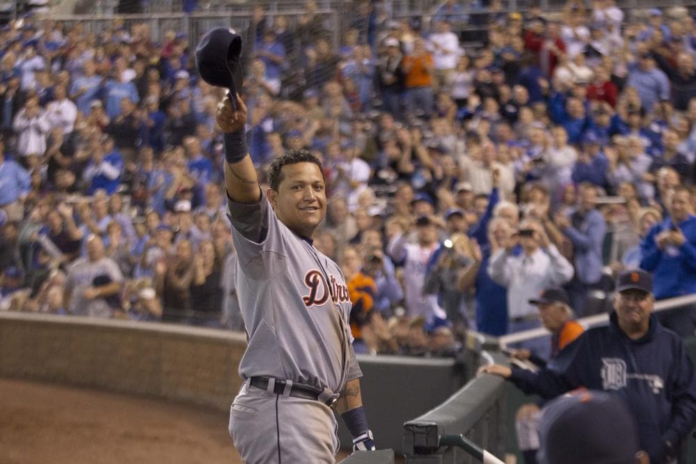 Detroit Tigers' Miguel Cabrera became the first player since 1967 to win a Triple Crown. (AP/Orlin Wagner)