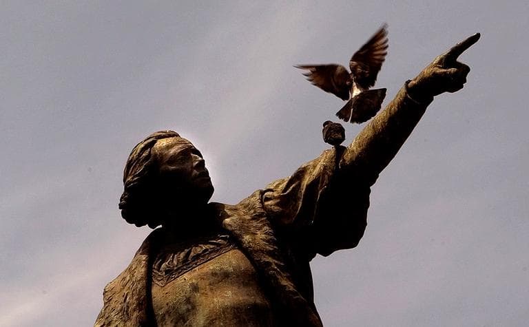 A statue of Spanish explorer Christopher Columbus in Santo Domingo, Dominican Republic.(AP)