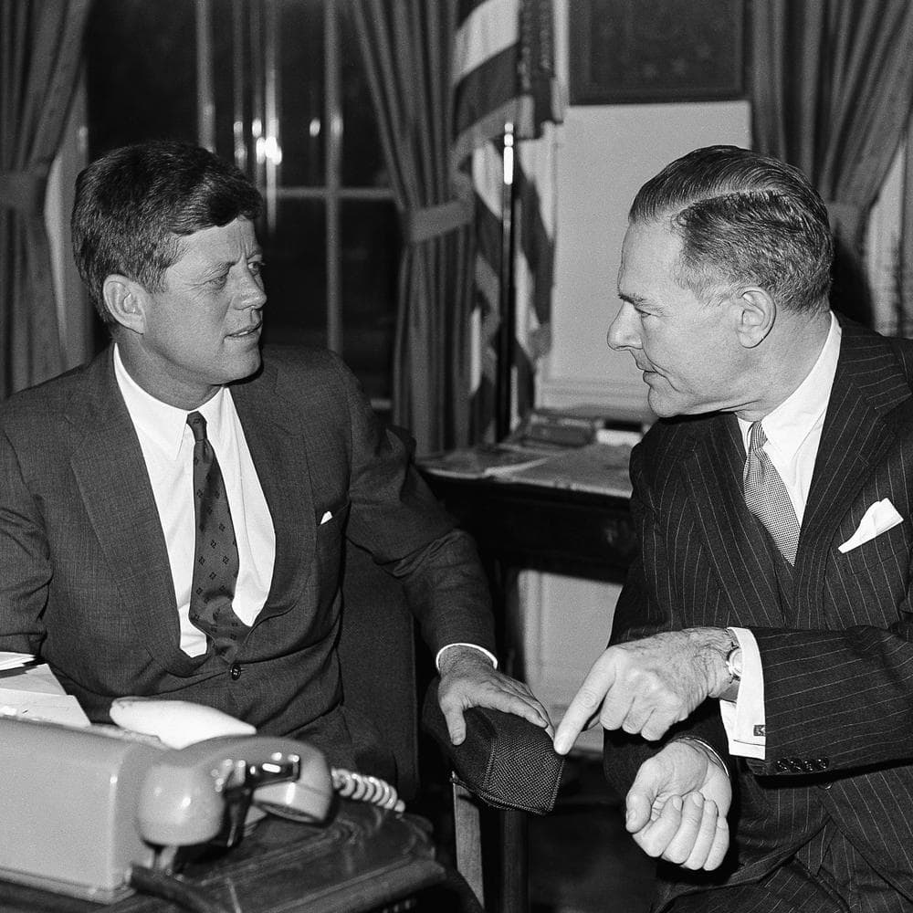President John Kennedy and Henry Cabot Lodge pictured together on Dec. 12, 1961 in Washington. (AP File Photo)