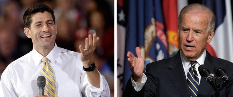 Vice President Joe Biden and Republican Congressman Paul Ryan face off in their first and only debate on Thursday. (AP)