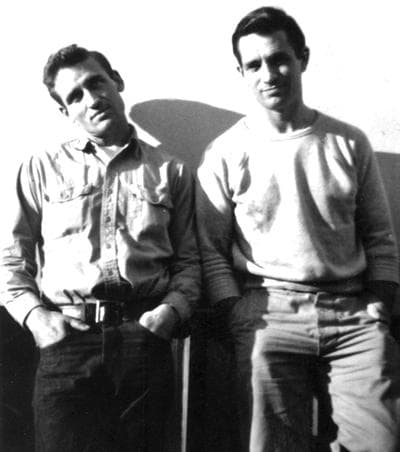 Jack Kerouac, right, and Neal Cassady (Courtesy Merrimack Repertory Theatre)