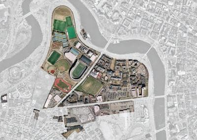 Harvard University's proposed master plan area in Allston (Courtesy)