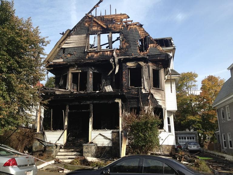 The aftermath of the fire. (Rachel Rohr/WBUR)