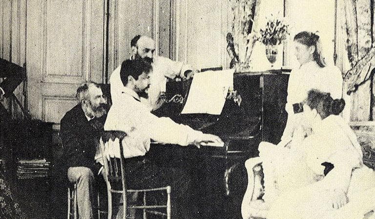 Claude Debussy at the piano, 1893