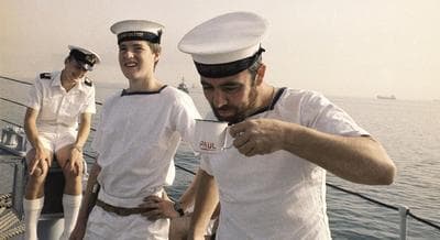 Cheryl Katz: After having had an adverse reaction to homogeny in high school, I’ve reconsidered the possibilities and benefits of a uniform. In this photo, British sailors aboard HMS Gavinton in the Gulf of Suez outside Suez City in Egypt on August 15, 1984. (AP)
