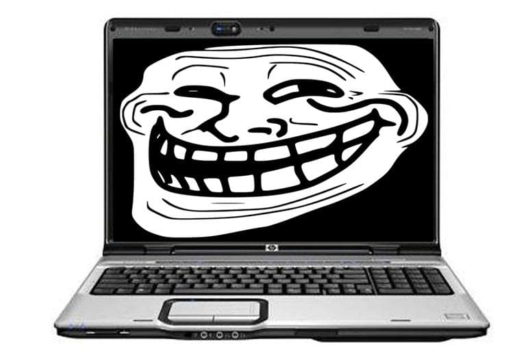 The &quot;trollface&quot;, first appearing in 2008,[1] is occasionally used to indicate trolling in Internet culture. (Photo illustration)