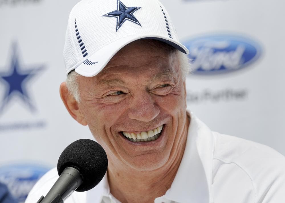 Dallas Cowboys owner and General Manager Jerry Jones at a press conference in California. The Cowboys have won only one playoff game in the last 16 seasons under Jones' leadership. (Gus Ruelas/AP)